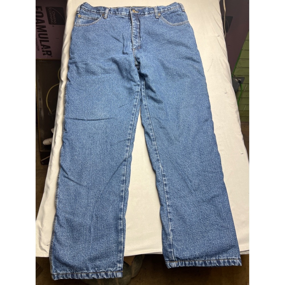 Guide Gear Mens Thinsulate Lined Insulated Work Jeans Blue 40x34 Medium Wash